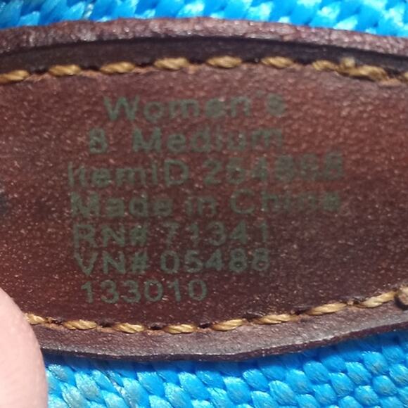 L.L. Bean Woman's Blue & Yellow Anchor Flip Flops Size 8 - Picture 3 of 8